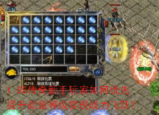 1.85传奇新手玩家如何优先提升勋章等级实现战力飞跃? 1.85传奇新手玩家如何优先提升勋章等级实现战力飞跃?
