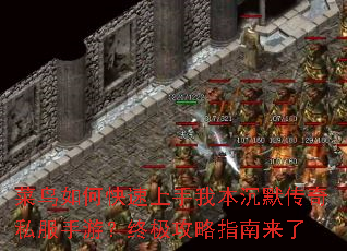 菜鸟如何快速上手我本沉默传奇私服手游?终极攻略指南来了 菜鸟如何快速上手我本沉默传奇私服手游?终极攻略指南来了