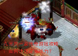 九州共一家传奇游戏攻略:如何快速提升战力? 九州共一家传奇游戏攻略:如何快速提升战力?